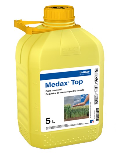 Regulator de crestere MEDAX TOP - 5 Litri, Basf, Sistemic, Cereale, Grau, Orz, Secara, Triticale