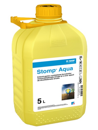 Erbicid STOMP AQUA - 5 Litri, BASF, Preemergent, Selectiv, Porumb, Floarea Soarelui, Grau, Ceapa, Vita de vie