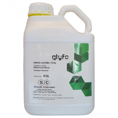 GLYFO 20 L, erbicid total sistemic, post emergent, neselectiv, glifosat (buruieni monocotiledonate si dicotiledonate, anuale si perene)