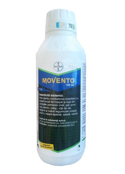 Insecticid MOVENTO 100 SC - 1 Litru, Bayer, Sistemic, Pomi fructiferi, Legume, Vita de vie